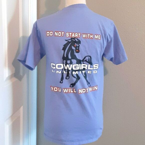 Cowgirls Unlimited Tops - 𝅺COWGIRLS Unlimited Purple Horse T Shirt